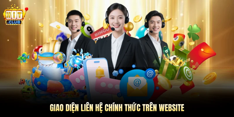 Giao diện liên hệ chính thức trên website 